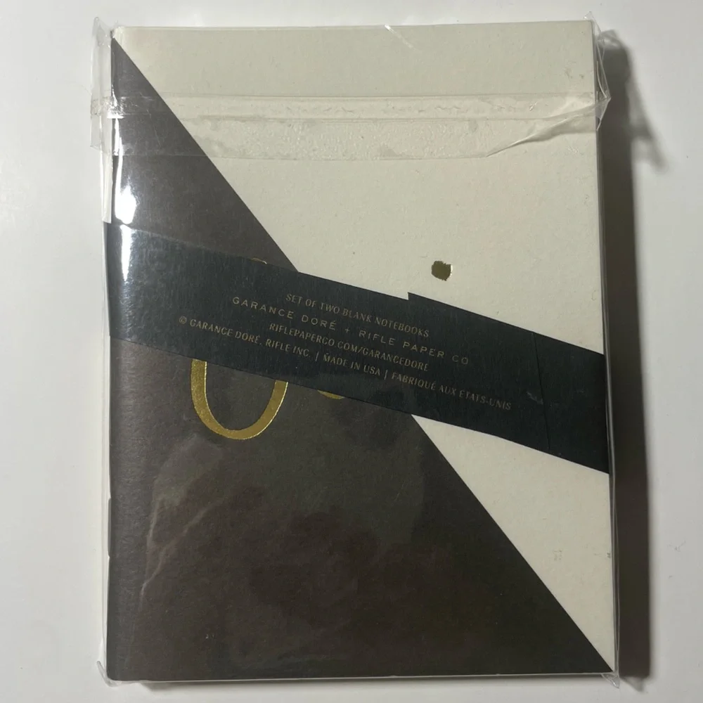 Rifle Paper Co. x Garance Dore Oui Pocket Notebook Set (2) Unlined Foil Accents